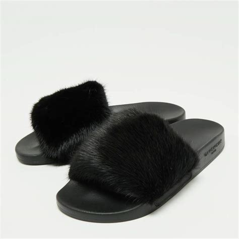 givenchy fur slides sale|clear Givenchy slides.